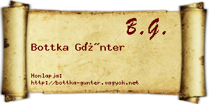 Bottka Günter névjegykártya